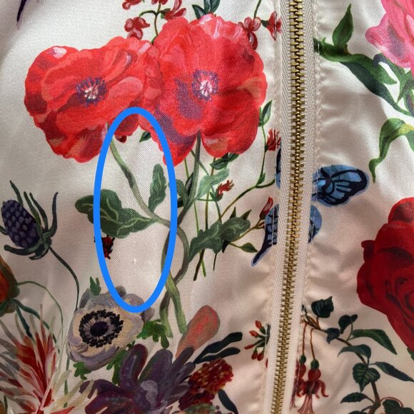 Girl's Nathalie Lete H&M floral bomber jacket Sz 14y+ - Picture 10 of 10